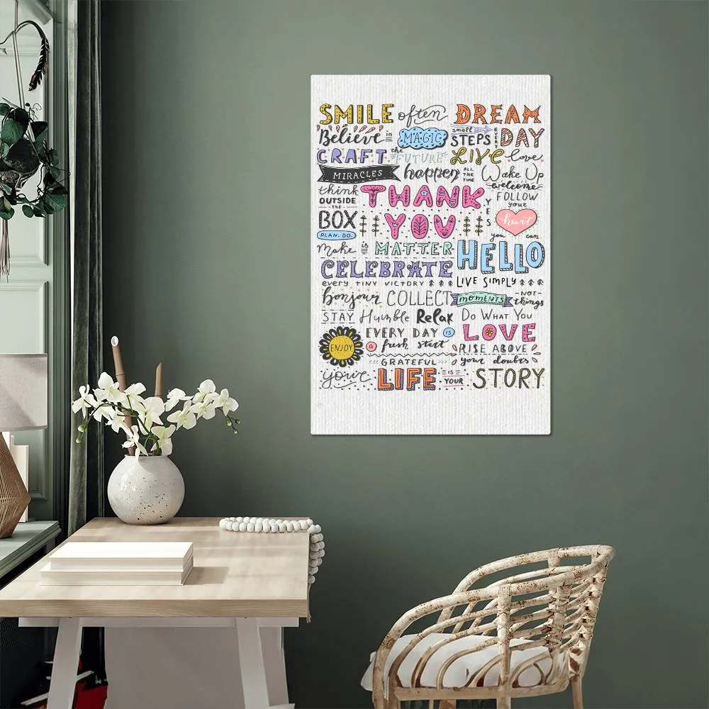 Positive Affirmation Teen Room Decor Vertical High Gloss Metal Art Print