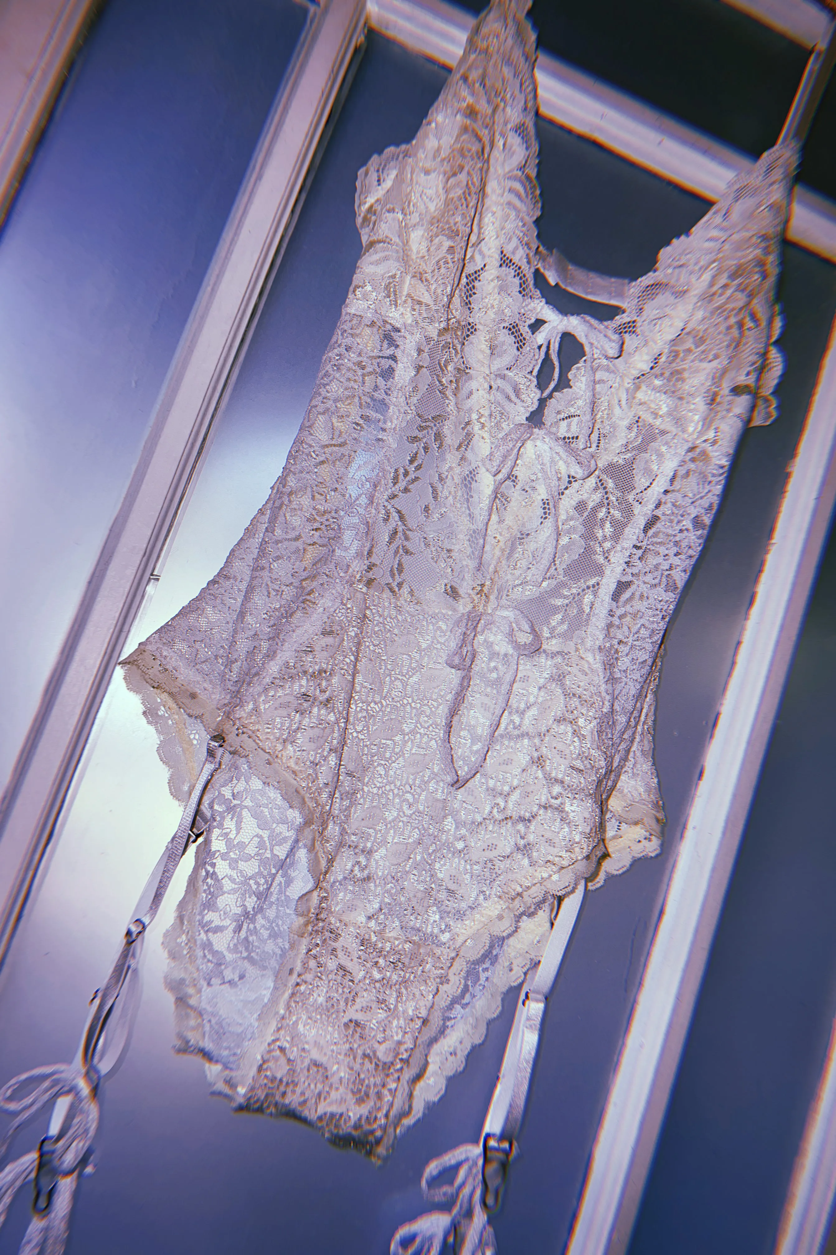 READY TO SHIP (size S only) Miranda Patchwork Lace Bridal Bodysuit