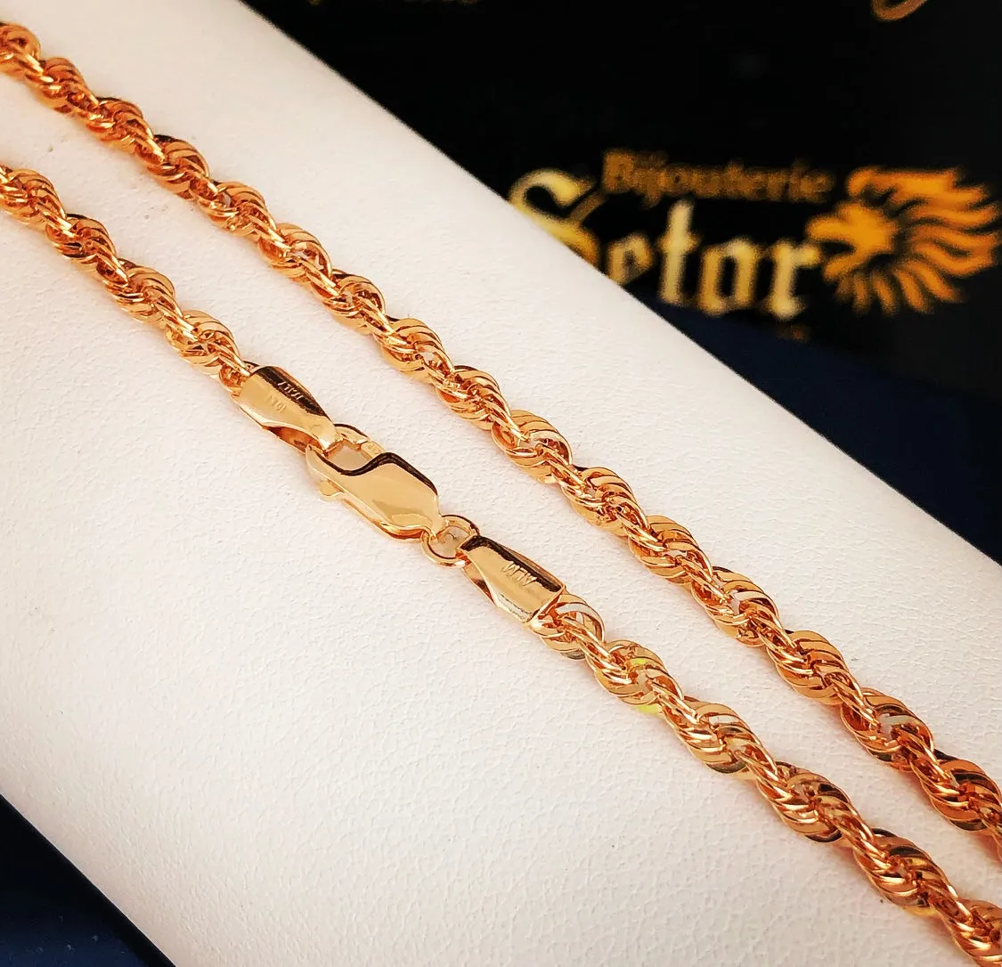 Rose gold rope chain MC116