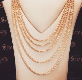 Rose gold rope chain MC116