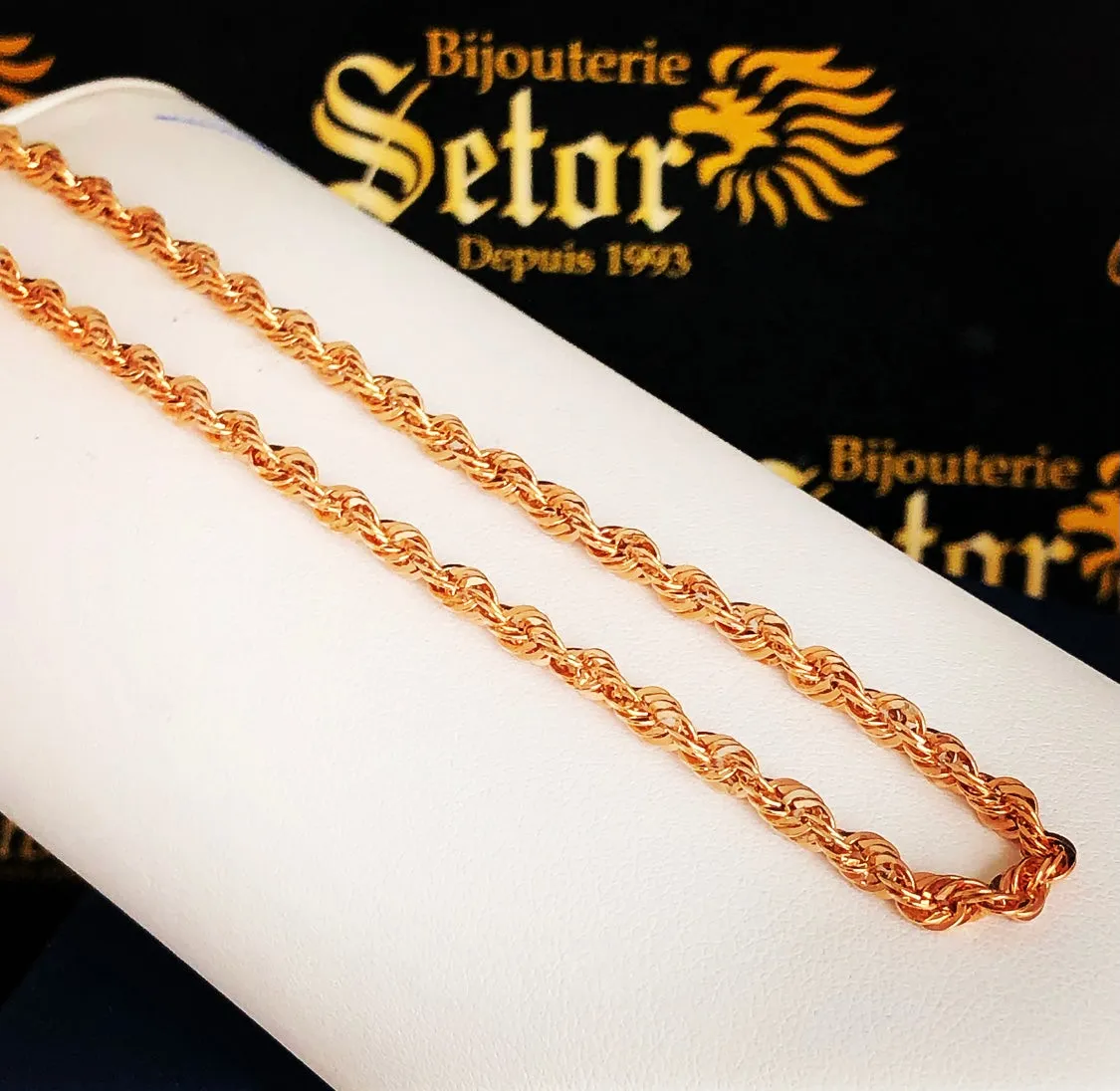 Rose gold rope chain MC116