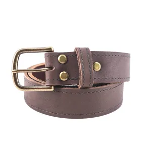 Smooth Mocha Leather Belt