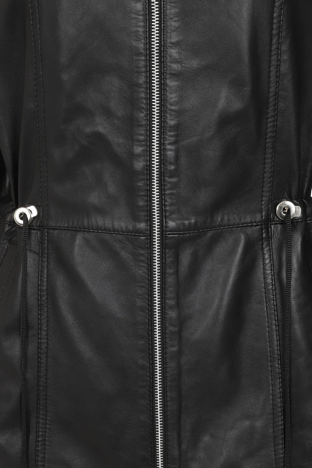 Women's Hip Length Genuine Leather Jacket - 'GRACIE'