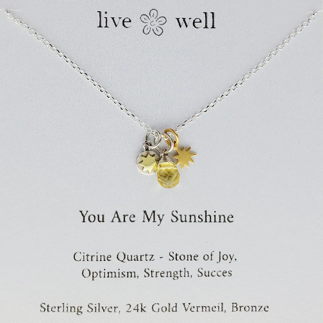 You Are My Sunshine Necklace By Live Well